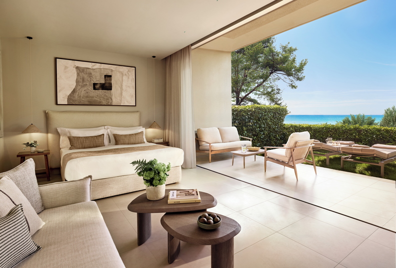 Tiara Holidays - Sani Club - deluxe double room private garden sea view